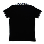 Polo + Cheetah Accent // Black (2XL)