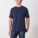 Madison Batwing Short-Sleeve Lounge Shirt // Navy Blazer (L)