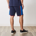 Cameron Color Block Lounge Shorts // Navy Blazer (M)