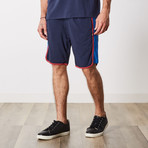 Cameron Color Block Lounge Shorts // Navy Blazer (L)
