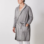 Cassidy Reversible Hooded Robe // Gray (L)