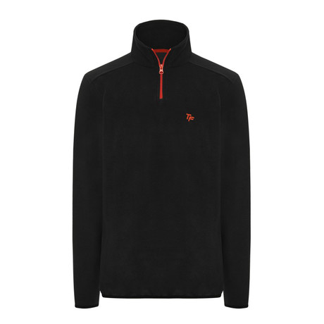 1/4 Zip Sweatshirt // Black (XS)