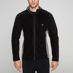 Zip-Up Jacket // Black + Gray (3XL)