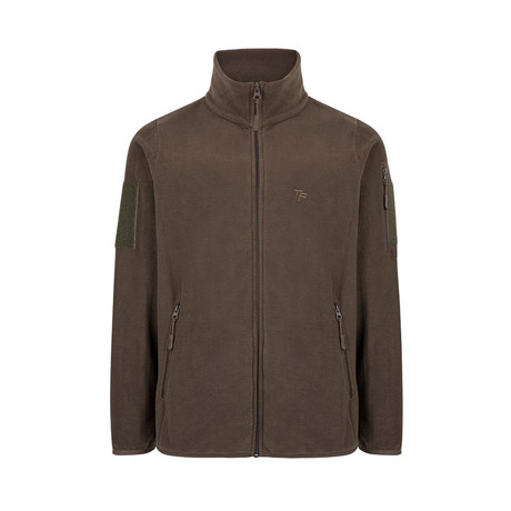 Fleece Zip-Up Jacket // Khaki (XS)