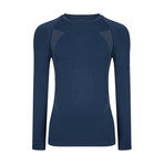Demarcus Long Sleeve Thermal Base Layer Top // Navy (L-XL)