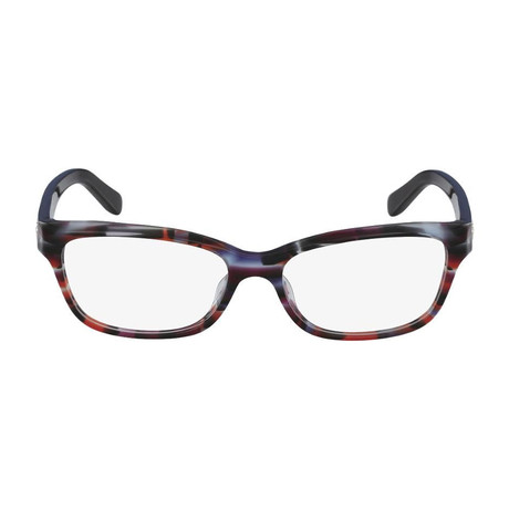 Ferragamo Women's Optical Frames // Geometric Blue + Red