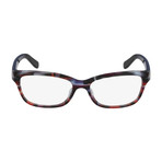 Ferragamo Women's Optical Frames // Geometric Blue + Red