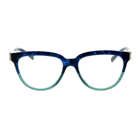 Burberry Women's Optical Frames // Blue Havana + Green