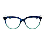 Burberry Women's Optical Frames // Blue Havana + Green