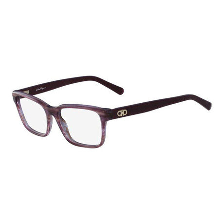 Ferragamo Women's Optical Frames // Striped Purple