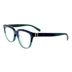 Burberry Women's Optical Frames // Blue Havana + Green