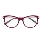 Ferragamo Women's Optical Frames // Burgundy + Rose