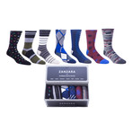 Sock Box // Blue + Gray + White // Set of 7