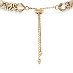 Byzantine Chain Bracelet + Pull Closure Bracelet // 14K Gold Plating + Stainless Steel