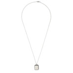 Minimalist Black Pendant Necklace // 14K Gold Plating + Stainless Steel