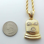 Aspen Ski Mask Pendant Necklace // 14K Gold Plated