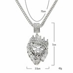 King of the Jungle Necklace // White Gold Plated