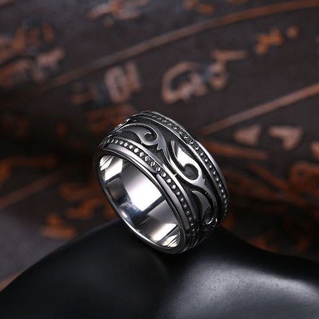 Laser Cut Inscribed Ring // Stainless Steel (7)