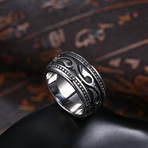 Laser Cut Inscribed Ring // Stainless Steel (9)