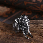 Indian Elephant Ring // Stainless Steel (10)