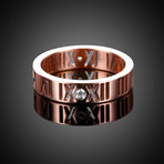 Roman Numeral Modern Ring // 14K Rose Gold Plating + Stainless Steel (11)