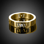 Roman Numeral Modern Ring // 14K Gold Plating + Stainless Steel (7)