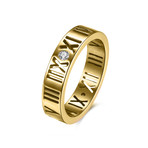 Roman Numeral Modern Ring // 14K Gold Plating + Stainless Steel (8)