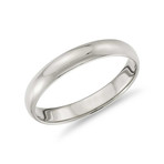Classic Simple Band Ring // 14K White Gold + Stainless Steel (10)