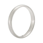 Classic Simple Band Ring // 14K White Gold + Stainless Steel (9)