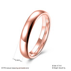 Classic Simple Band Ring // 14K Rose Gold + Stainless Steel (11)