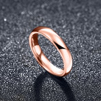 Classic Simple Band Ring // 14K Rose Gold + Stainless Steel (8)
