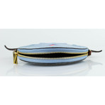 Stella McCartney // Leather Super Hero Clutch Crossbody Bag // Blue Python