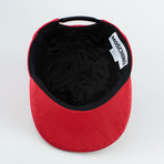 Moschino // Leather Quilted Baseball Cap // Red