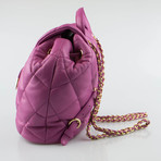 Salvatore Ferragamo // Quilted Leather Vara Backpack // Anemone Pink