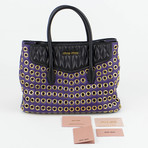 Miu Miu // Leather Biker Tote Handbag // Purple