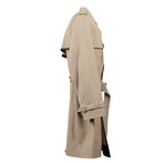 Leather Trim Trench Coat // Tan (Euro: 44)