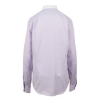 Button Down Shirt // White + Purple (US: 15.5R)