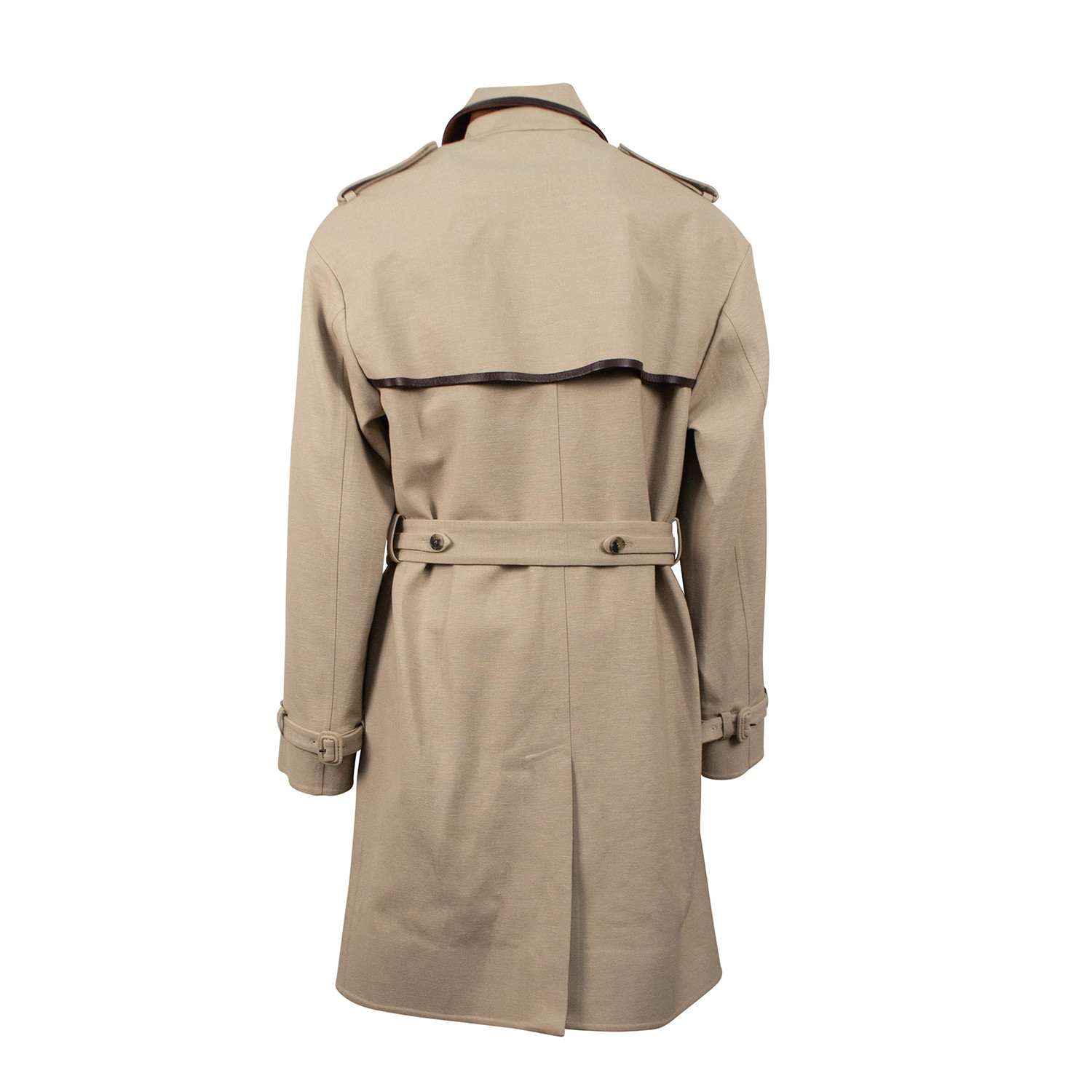 Leather Trim Trench Coat // Tan (Euro: 44) - Valentino - Touch of Modern