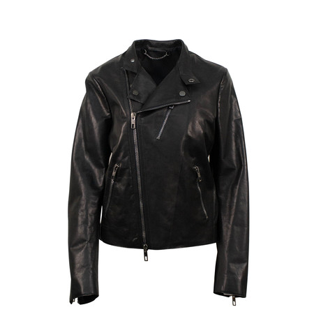 Leather Biker Jacket // Black (Euro: 44)