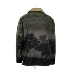 Palm Tree Print Windbreaker // Green (Euro: 52)