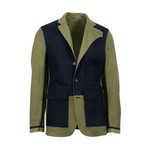 Reversible 3-Button Sport Coat // Green + Navy (Euro: 44)