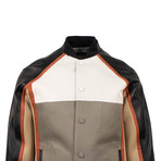 Wool + Leather Jacket // Black + Multicolor (Euro: 48)