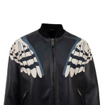 Leather Owl Jacket // Black + Blue (Euro: 46)