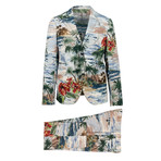 Hawaiian 2-Button Canvas Suit // Multicolor (Euro: 46)