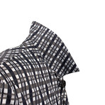 Plaid Button Down Rain Jacket // Black + Gray (Euro: 52)