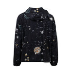 Galaxy Print Windbreaker // Navy Blue (Euro: 44)