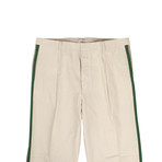 Side Stripe Pants // Beige + Green (Euro: 46)