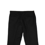 Black Side Buckle Straight Leg Wool Pants // Black (Euro: 44)