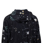 Galaxy Print Windbreaker // Navy Blue (Euro: 44)