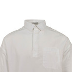 Concealed Half Button-Up Shirt II // White (US: 15.75R)